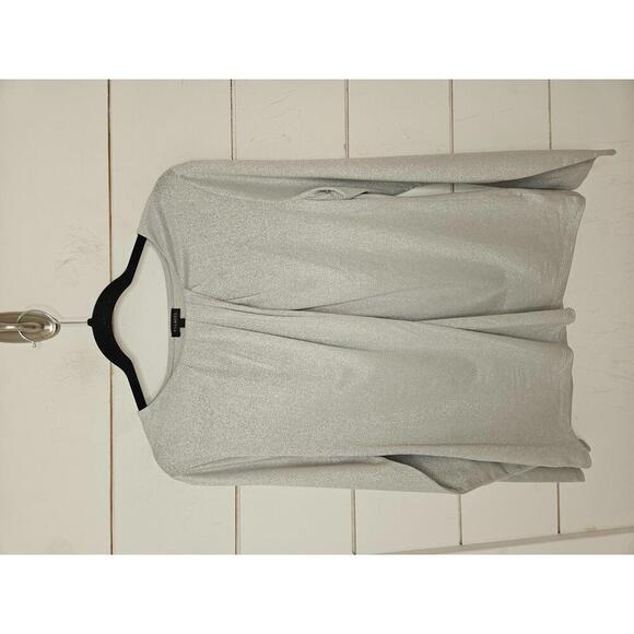 Talbots large silver long sleeve top - Picture 1 of 4